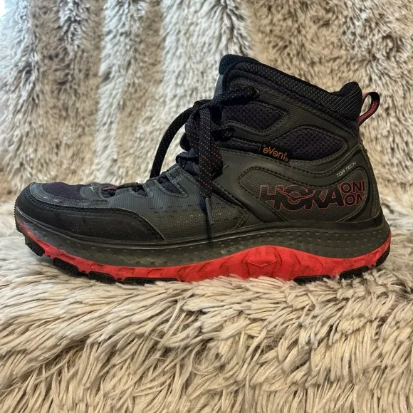 Hoka One One Womens 9 Tor Tech Mid eVent Hiking Waterproof Boots Granolagirl