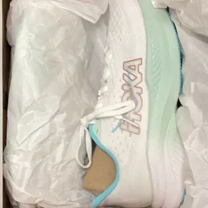 HOKA Women's Mach 6 Running Shoes White and Rose Gold