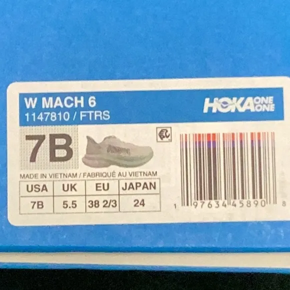 HOKA Women's Mach 6 Running Shoes White and Rose Gold