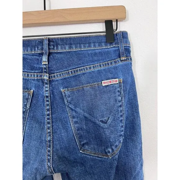 Hudson Jeans Mid Rise Straight Bootcut Dark Wash Stretch Denim Made in USA