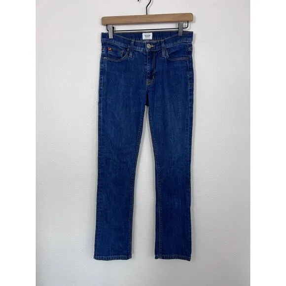 Hudson Jeans Mid Rise Straight Bootcut Dark Wash Stretch Denim Made in USA