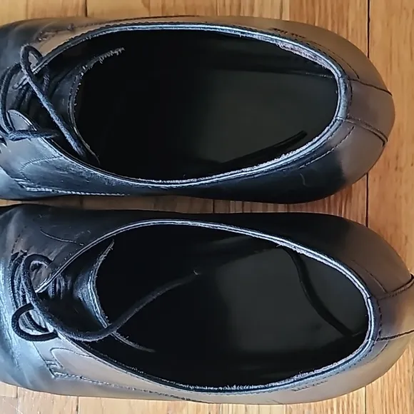 Hugo Boss leather derby lace-up dress shoe embossed logo vero cuoio size 8.5