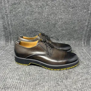 Hugo Boss Montreal Leather Derby Shoes Dark Grey Dress Shoes Mens Size 7 US