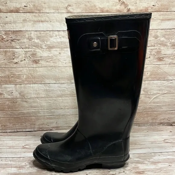 Hunter Huntress Gloss Black Winter &amp; Rain Boots