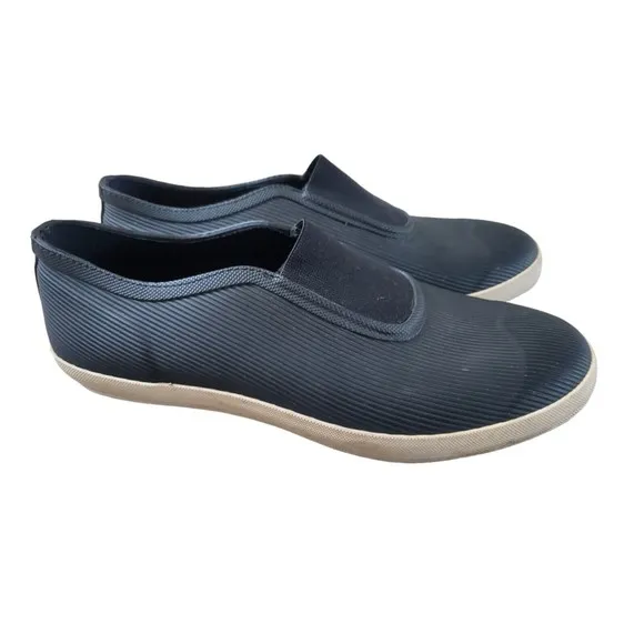 HUNTER Rubber Black Slip On Rain Shoes Loafers Black Men US 12 UK 11 Waterproof