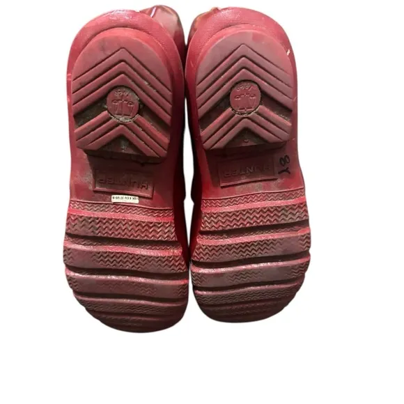 Hunter Women's Red Rain Boots coastal grandma preppy colorful prairie farmhand