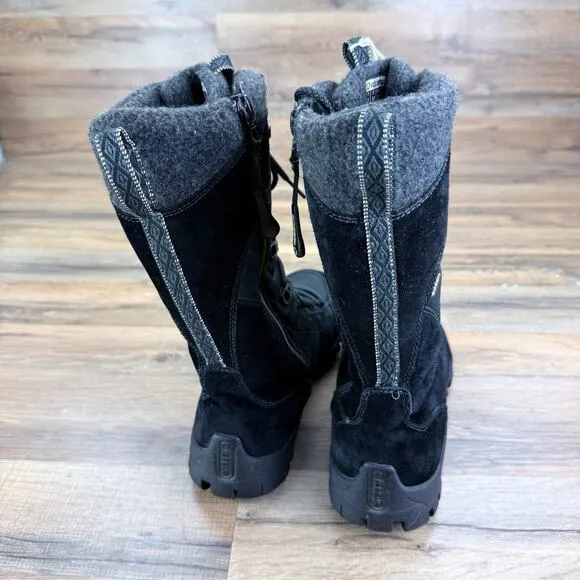 Icebug Diana-L Ladies Black Suede Winter Snow Boots Size L8 BUGdri