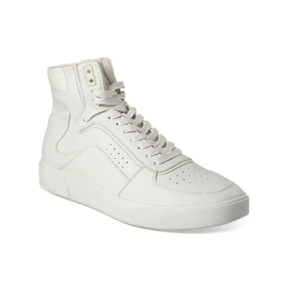 INC Mens White Perforated Keanu Round Toe Platform Lace-Up Sneakers Shoes 13 M
