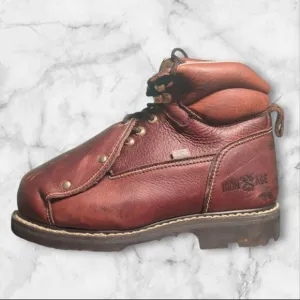 Iron Age Mens Brown Leather Work &amp; Safety Boots‎ Size 7M Women's 8.5-9 Mt75