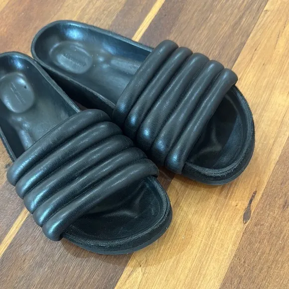 Isabel marant Black leather Slide Sandals