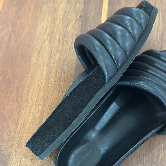 Isabel marant Black leather Slide Sandals