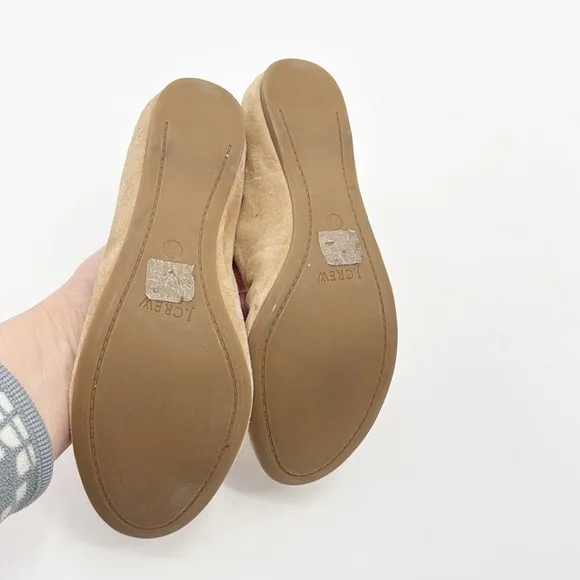 J. Crew Anya Tan Suede Leather Ballet Flats Size 7.5