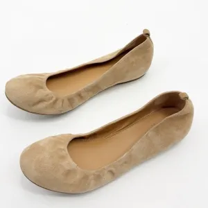 J. Crew Anya Tan Suede Leather Ballet Flats Size 7.5