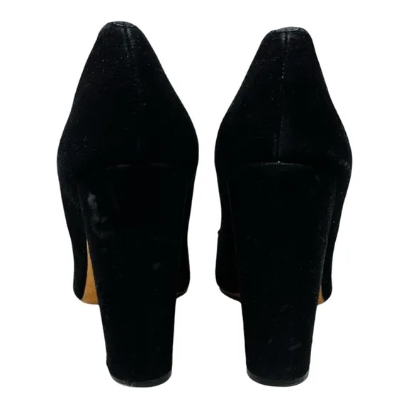 J. Crew Etta Suede Studded Pumps Black and Gold Heels Women’s 10