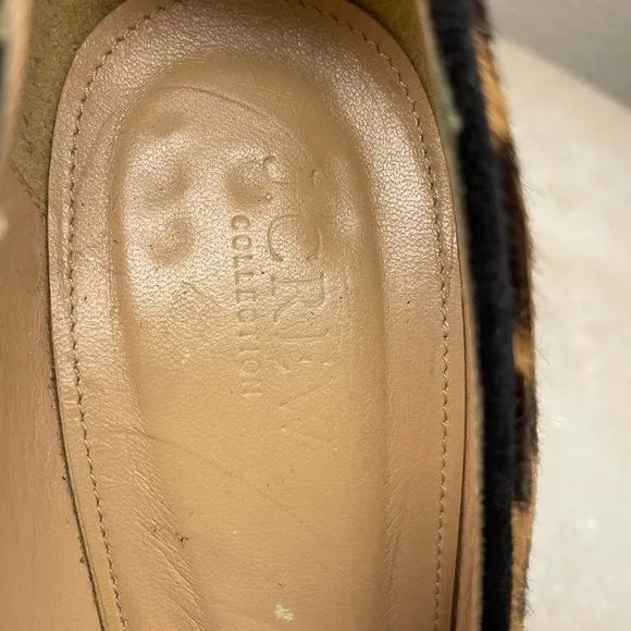 J Crew heels animal print leather sz 8.5 calf hair