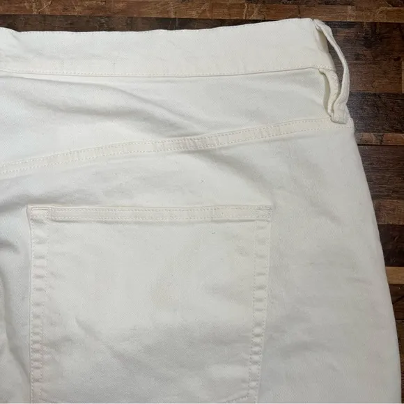 J. Crew High-Rise Denim Short in White with Button Fly Sz 36
