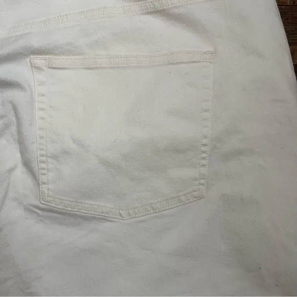 J. Crew High-Rise Denim Short in White with Button Fly Sz 36