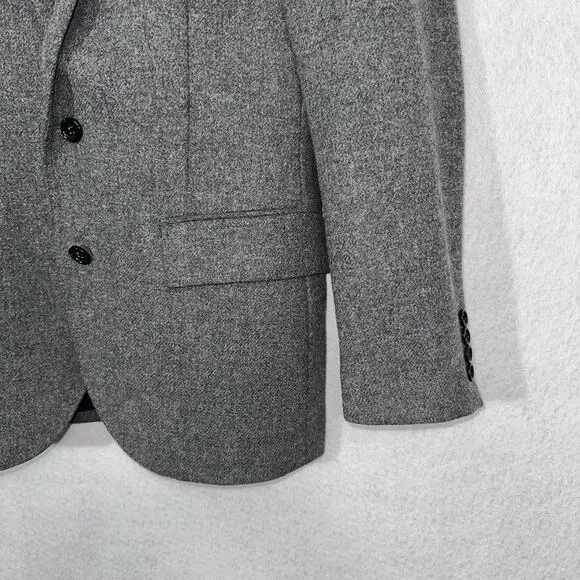J Crew Ludlow Blazer Sport Coat Jacket Mens 36S Gray Moon Wool Yorkshire Tweed