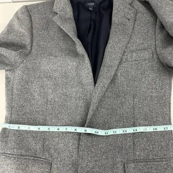 J Crew Ludlow Blazer Sport Coat Jacket Mens 36S Gray Moon Wool Yorkshire Tweed