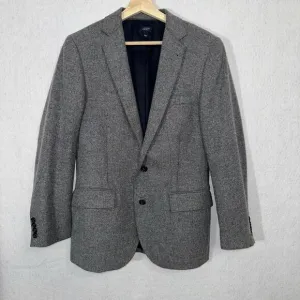 J Crew Ludlow Blazer Sport Coat Jacket Mens 36S Gray Moon Wool Yorkshire Tweed