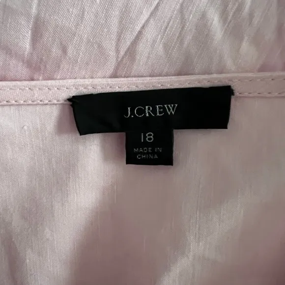 J. Crew - Stretch Viscose-Blend Button-Front Midi Dress Light Pink Sz 18