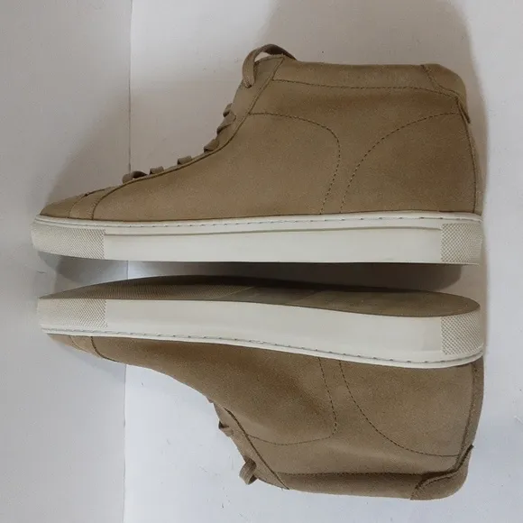 J crew Suede ankle sneakers boots tan men 11.5M lace up casual office Y2K retro