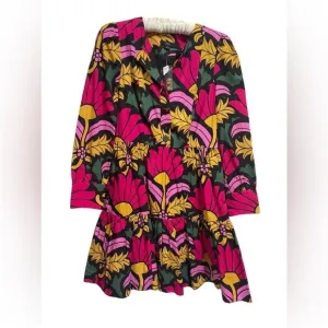 J. Crew Tiered Popover Floral Ruffle Dress Size 4