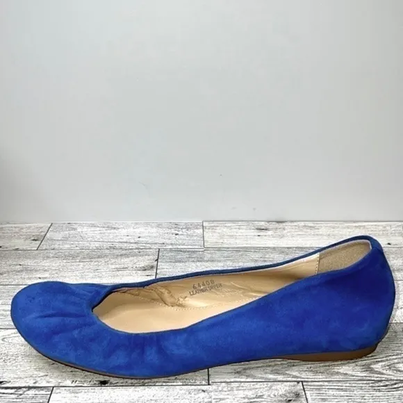 J. Crew Women’s Cece Suede Ballet Flat Made in Italy in Cobalt Blue Size 6.5