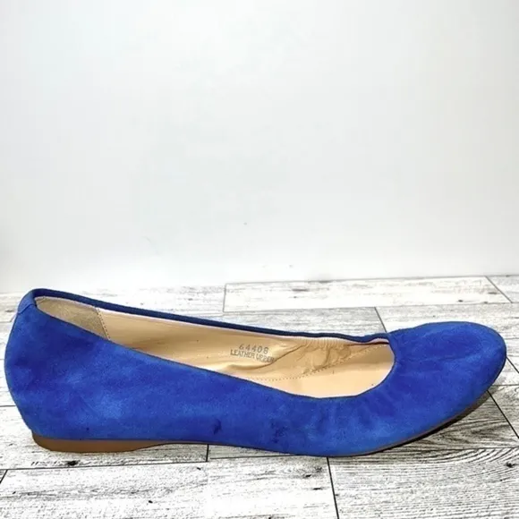 J. Crew Women’s Cece Suede Ballet Flat Made in Italy in Cobalt Blue Size 6.5
