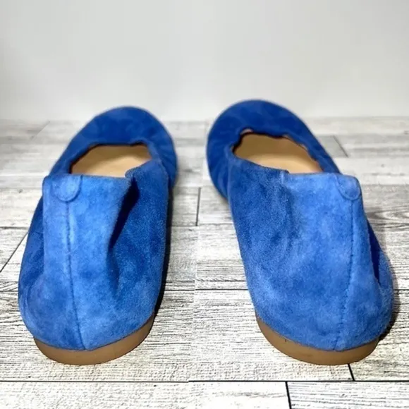 J. Crew Women’s Cece Suede Ballet Flat Made in Italy in Cobalt Blue Size 6.5