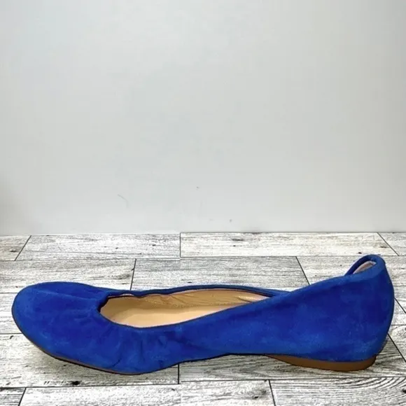 J. Crew Women’s Cece Suede Ballet Flat Made in Italy in Cobalt Blue Size 6.5