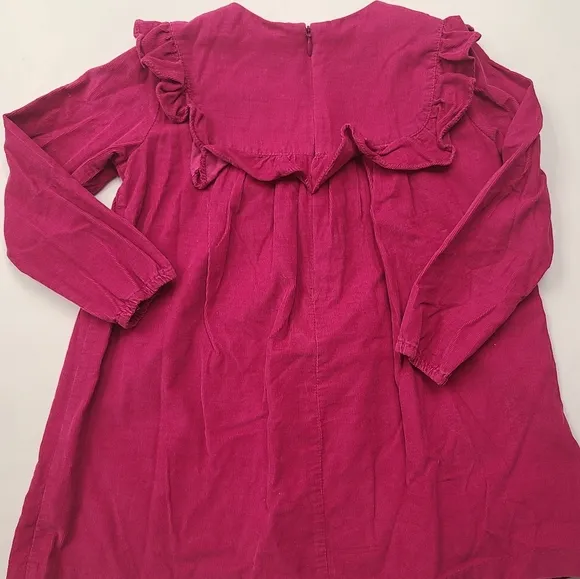 Jacadi Magenta Pink Velour Dress 5T
