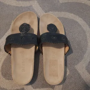 Jack Rogers Leather Women's White Sandals Sz-9.5