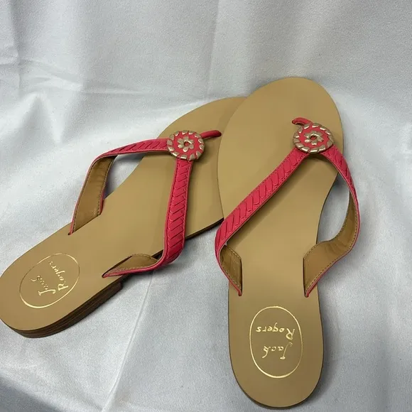 Jack Rogers Sandals Ali Braided Leather Dress Thongs shoes size 11 new