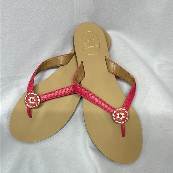 Jack Rogers Sandals Ali Braided Leather Dress Thongs shoes size 11 new