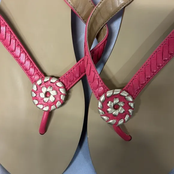 Jack Rogers Sandals Ali Braided Leather Dress Thongs shoes size 11 new