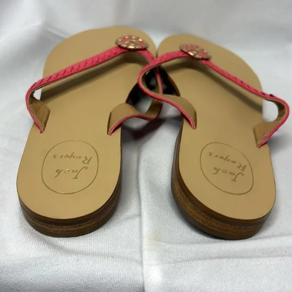 Jack Rogers Sandals Ali Braided Leather Dress Thongs shoes size 11 new