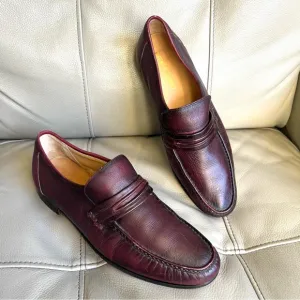 Jarman Leather Classic Penny Loafers Men’s Sz 10.5 D Burgundy Comfortable Shoes