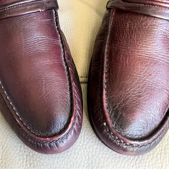 Jarman Leather Classic Penny Loafers Men’s Sz 10.5 D Burgundy Comfortable Shoes