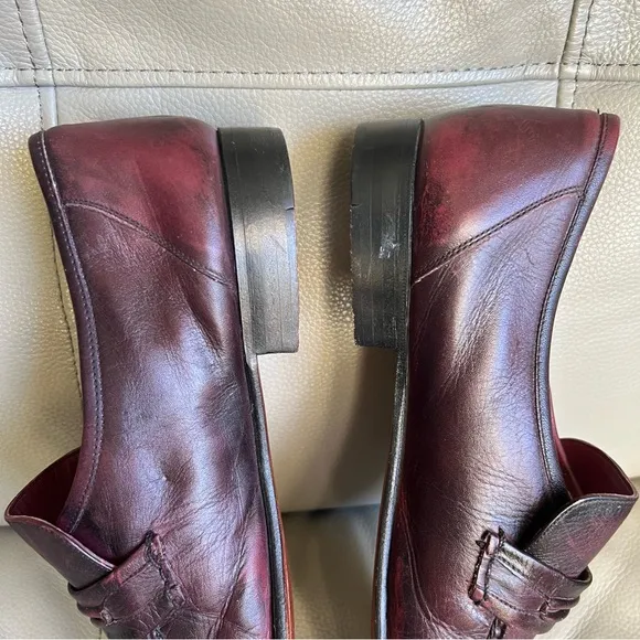 Jarman Leather Classic Penny Loafers Men’s Sz 10.5 D Burgundy Comfortable Shoes