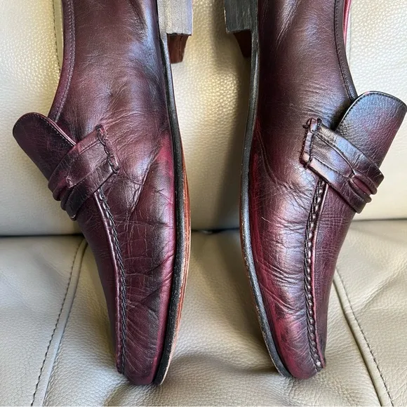 Jarman Leather Classic Penny Loafers Men’s Sz 10.5 D Burgundy Comfortable Shoes