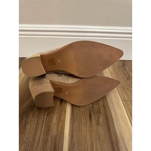 JEFFREY CAMPBELL Ankle Boots US 10 Jessine Ankle Boot in Beige Suede Natural
