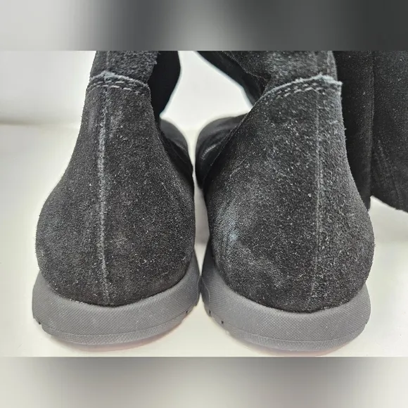 Jeffrey Campbell Endurance Mid Calf Boots Sz 11 Black Suede Winter  Slip Resist