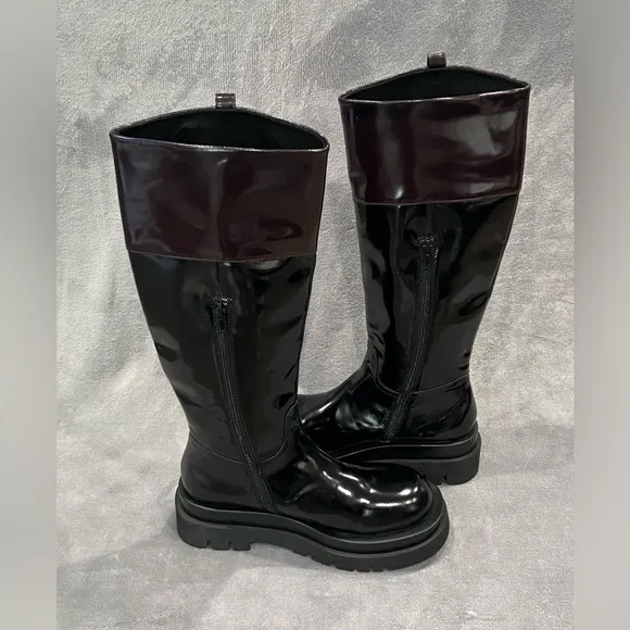 Jeffrey Campbell Friesian Black Patent Leather Riding Boots Women’s Size 8 New