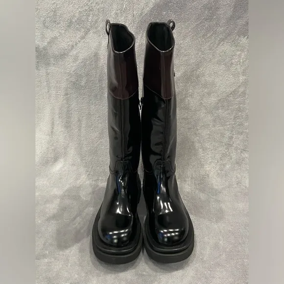 Jeffrey Campbell Friesian Black Patent Leather Riding Boots Women’s Size 8 New
