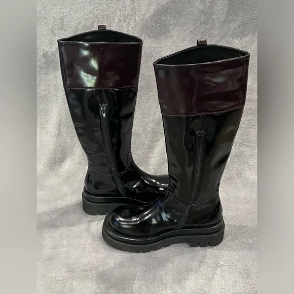 Jeffrey Campbell Friesian Black Patent Leather Riding Boots Women’s Size 8 New