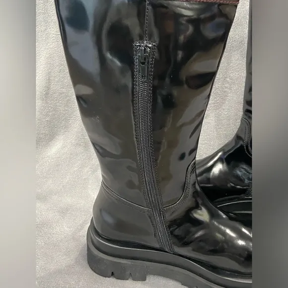 Jeffrey Campbell Friesian Black Patent Leather Riding Boots Women’s Size 8 New