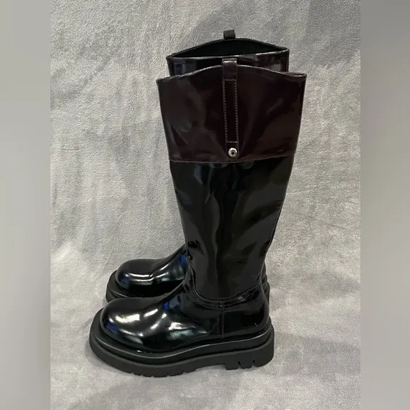 Jeffrey Campbell Friesian Black Patent Leather Riding Boots Women’s Size 8 New