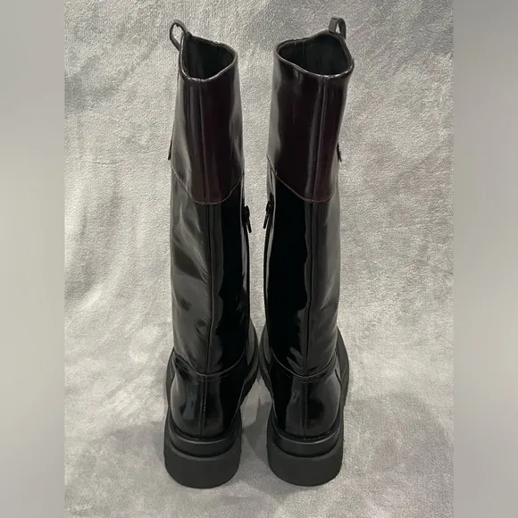Jeffrey Campbell Friesian Black Patent Leather Riding Boots Women’s Size 8 New