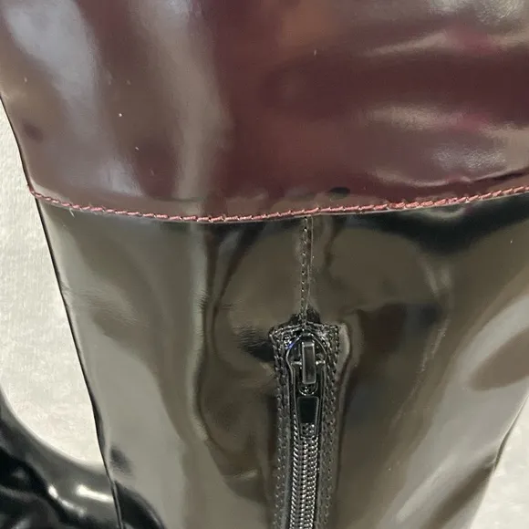 Jeffrey Campbell Friesian Black Patent Leather Riding Boots Women’s Size 8 New